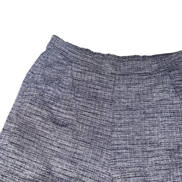 Banana Republic Textured Wide Leg High Waist Knit Gray Pants Women's Size Medium - Picture 5 of 11